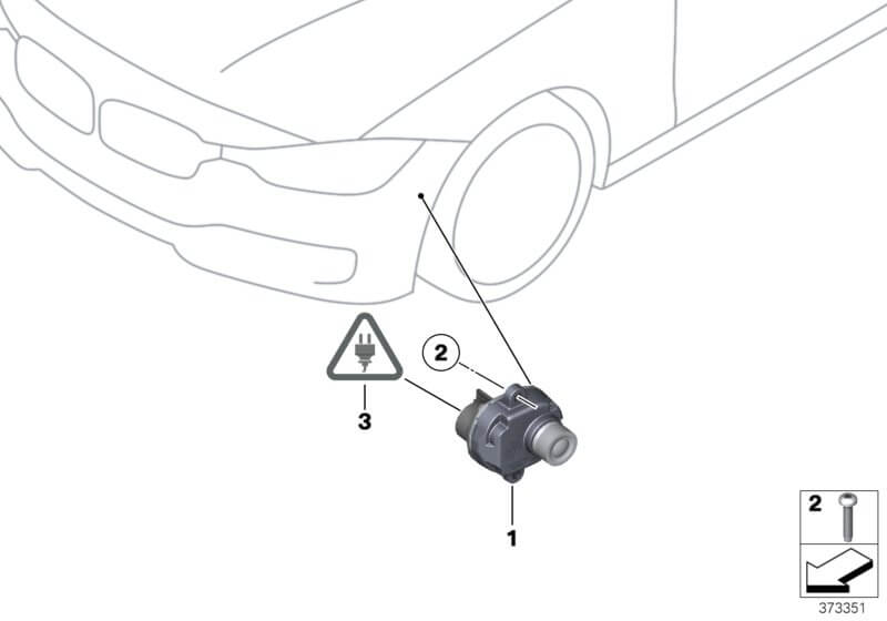 66539240352 BMW F30 F32 F34 F36 F10 F07GT F20 F06 F12 F13 X5 E70 X6 E71 E72 bumper camera