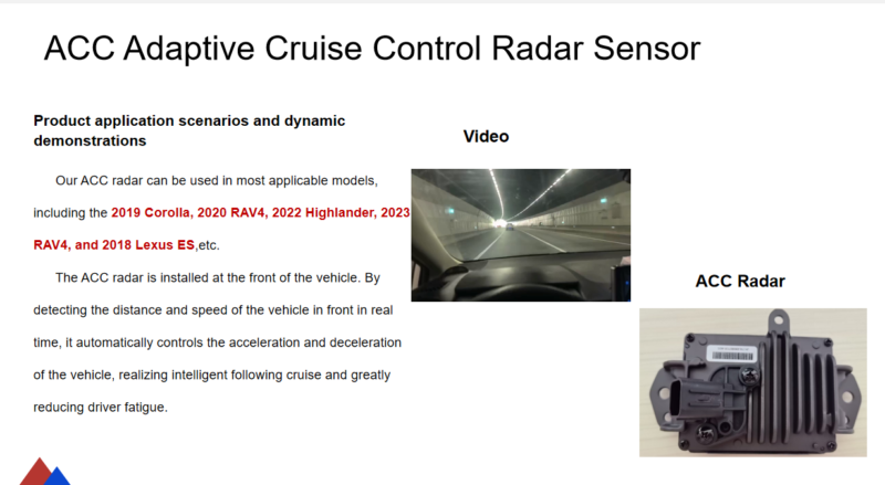 88210-02020 for Lexus Corolla RAV4 Highlander adaptive cruise control radar sensor