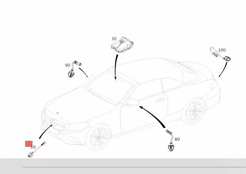 A0009051103 for Benz GL GLE GLS W166 W212 W205 W207 CLS W218 W447 front camera