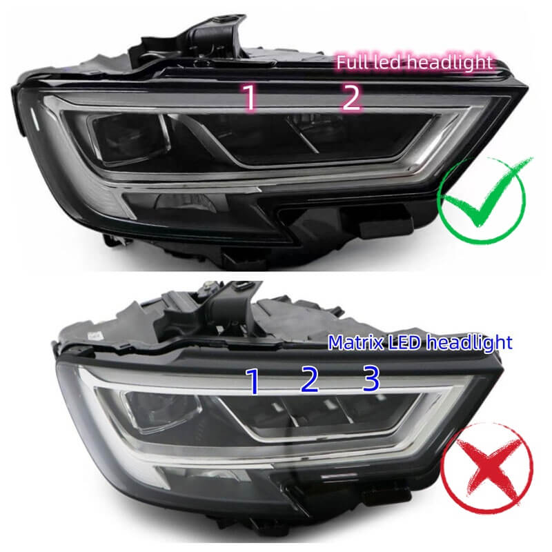 Audi A3 S3 RS3 full led headlight DRL repair kits