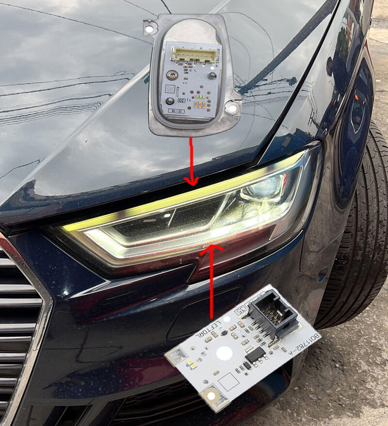 Audi A3 full led headlight DRL daytime running light repair kits 2017-2020