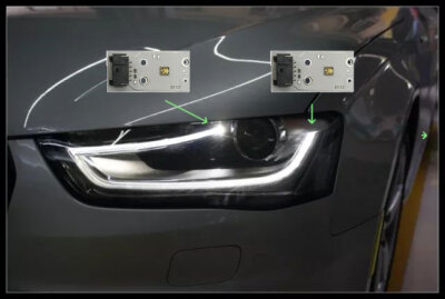 Audi A4 B8 front headlight daytime running light DRL module board 2 pcs