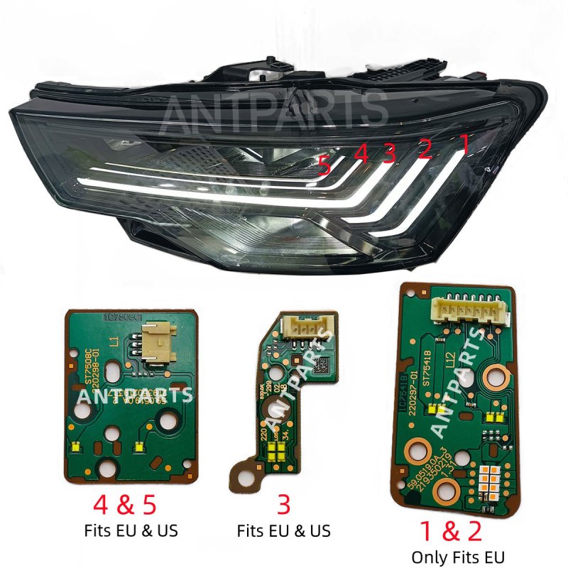 Audi A6 C8 HD matrix led headlight daytime running light DRL module turn signal chip board repair kits 2019-2023