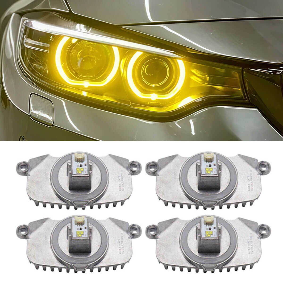BMW 3 series F30 F34 F35 GT CSL yellow daytime running light DRL module 2013-2015