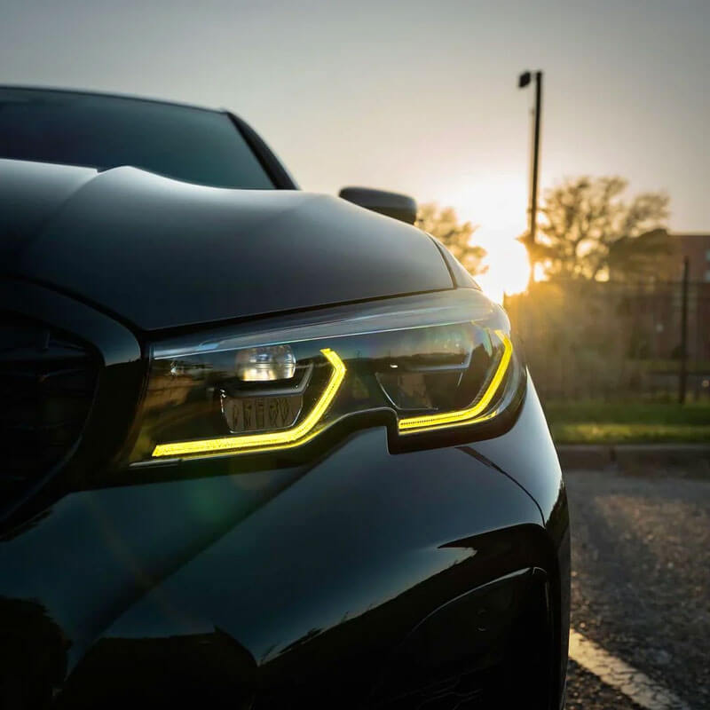 BMW 3 series G20 G21 G28 lemon yellow daytime running light DRL headlight