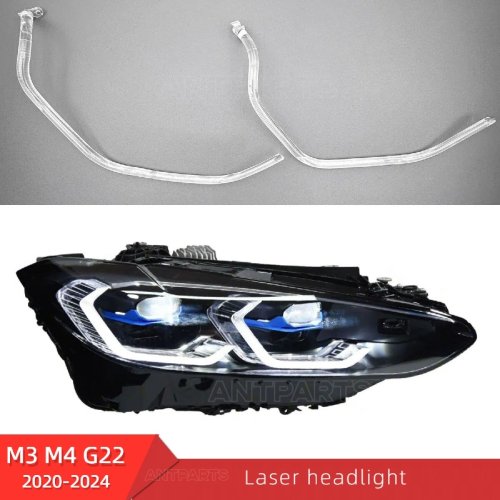 BMW 3 series M3 G80 G81 4 series M4 G22 G23 i4 G26 G82 DRL tube laser headlight daytime running light ring strip guide
