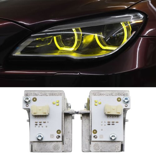 BMW 6 Series F06 F12 F13 M6 CSL yellow LED DRL module daytime running lights