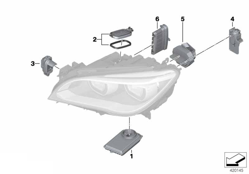 BMW 7 series F01 F02 F03 adaptive LED headlight