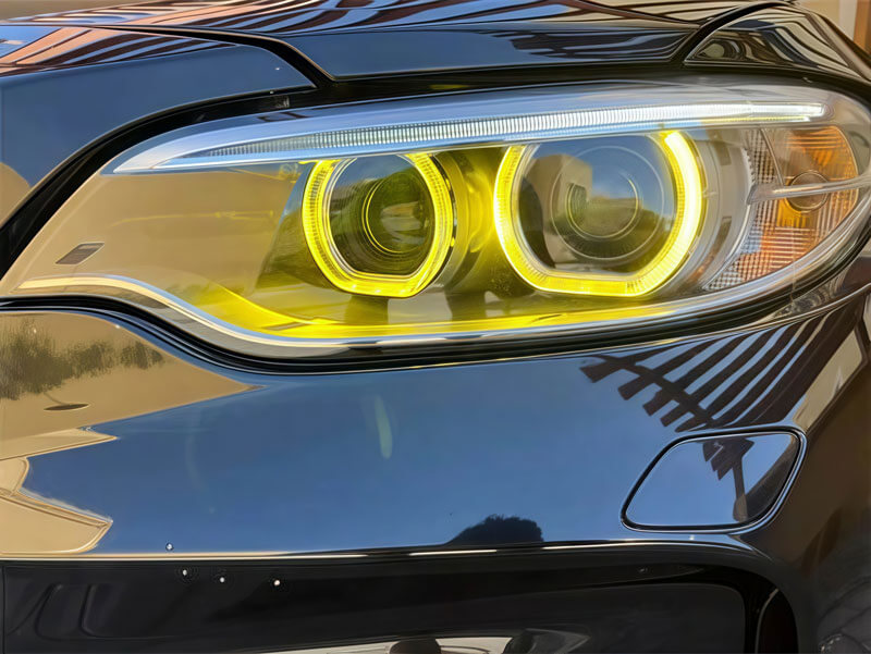 BMW M2 F22 F23 F87 CSL style yellow daytime running light LED DRL module update