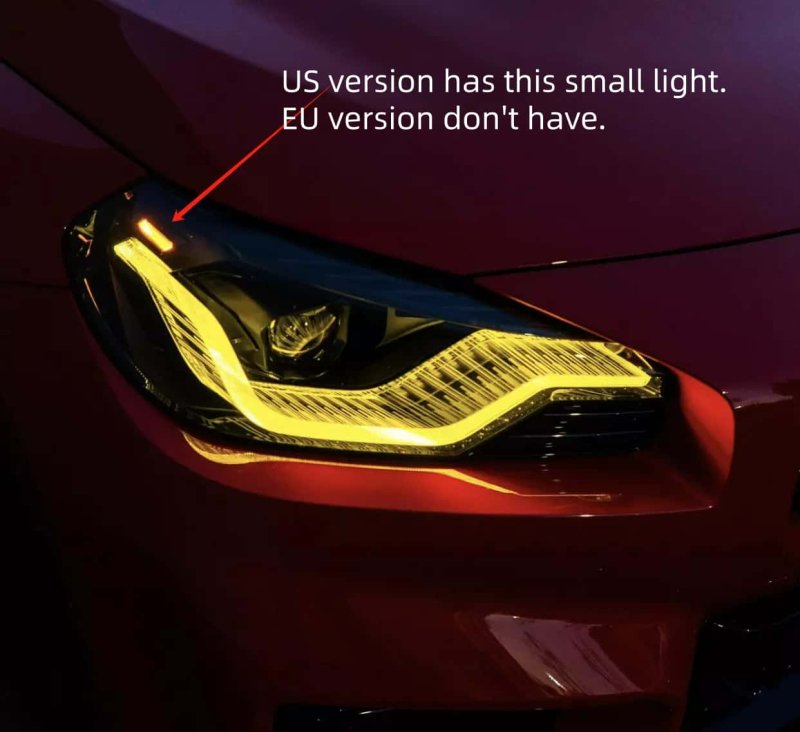 BMW M2 G42 G87 yellow LED daytime running light DRL module