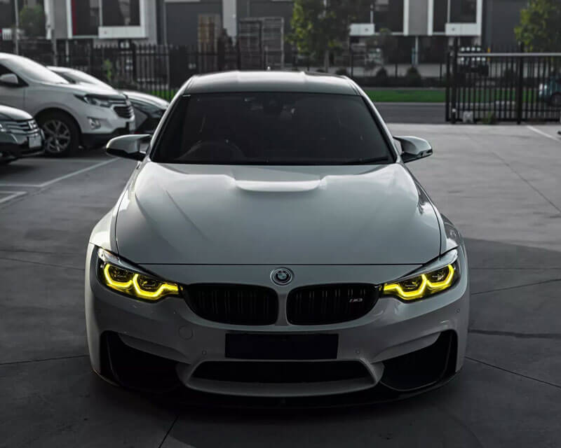 BMW M3 M4 F32 F36 CSL yellow LED daytime running light DRL