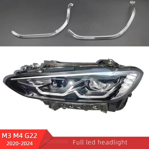 BMW 3 series M3 G80 G81 4 series M4 G22 G23 i4 G26 G82 DRL tube front headlight daytime running light ring strip guide