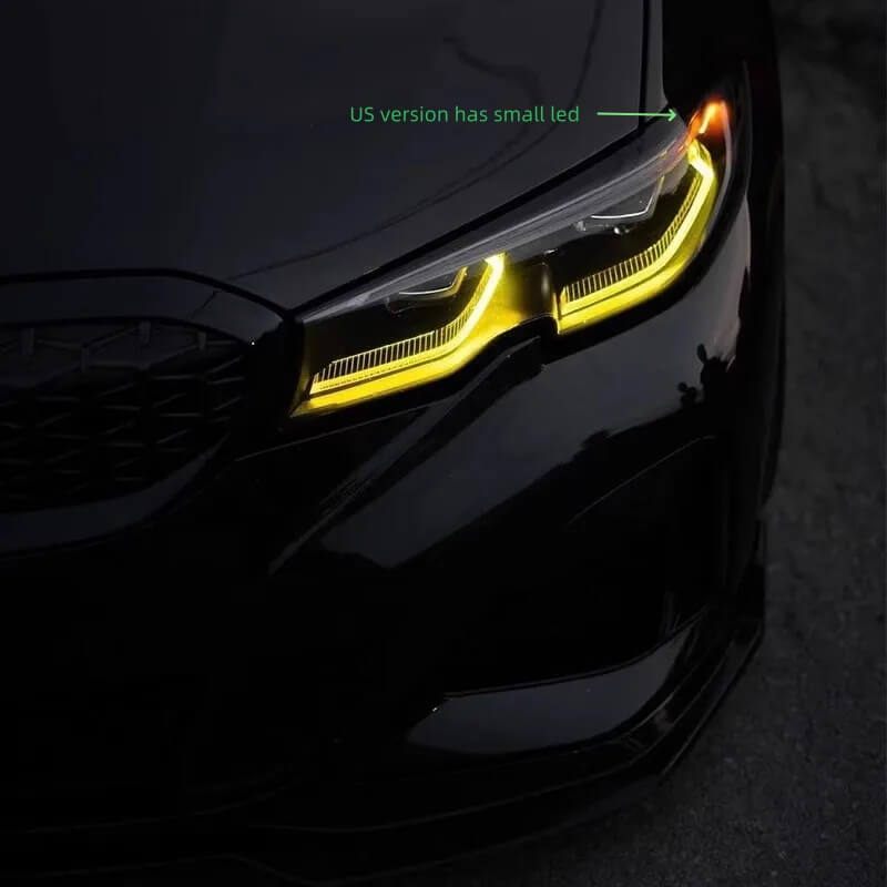 BMW US 3 series G20 G21 G28 CSL lemon yellow daytime running light DRL headlight