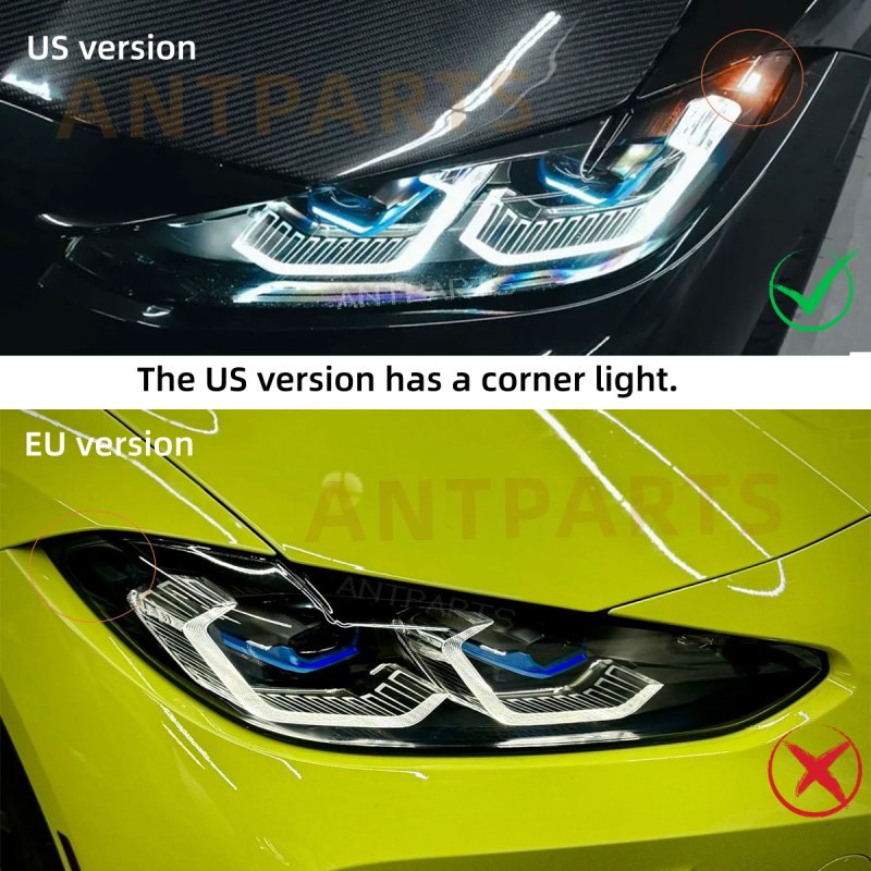 BMW US M3 M4 G22 G23 G26 G80 G82 headlightl
