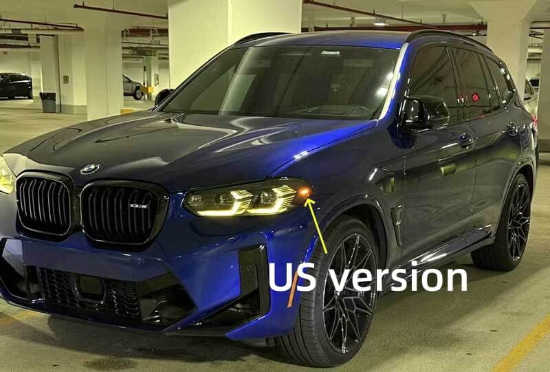 BMW US X3 X4 G01 G02 F98 F98 CSL style yellow LED daytime running light DRL module 63115A0E623 63115A0E624 63115A0E625 63115A0E626