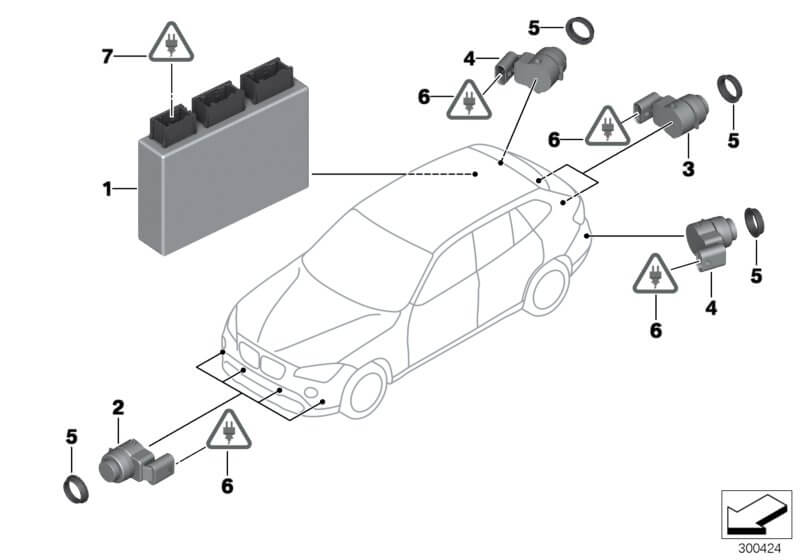 BMW X1 E84 parking distance control PDC module