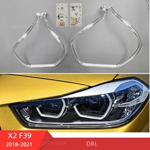 BMW X2 F39 DRL tube headlight daytime running light guide angel eyes ring 2018-2021