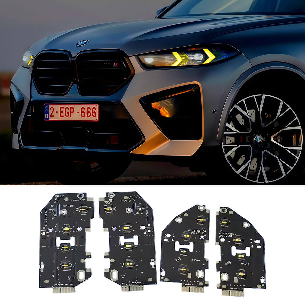 BMW X5 X6 G05 G06 F95 F96 CSL yellow drl module daytime running lights 2024 2025+ year