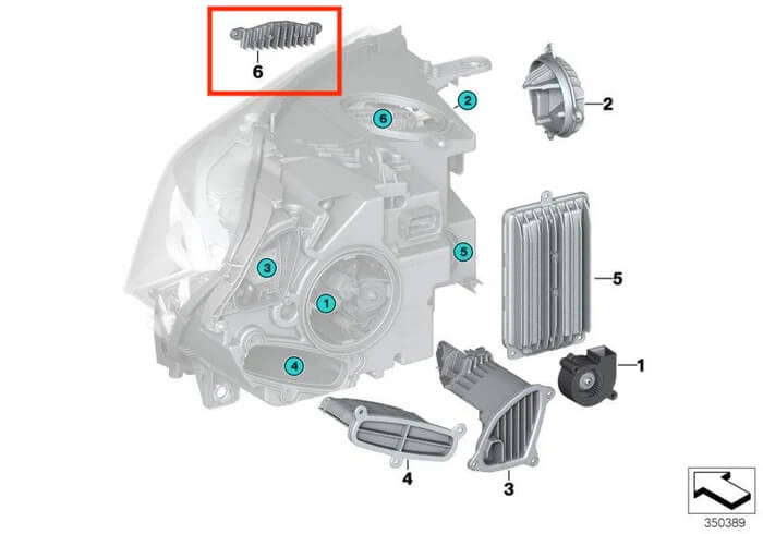 BMW X5 X6 LED daytime running F15 F16 F85 F86 DRL module