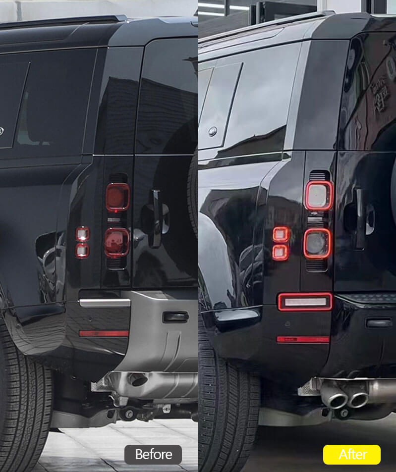 Defender rear bar reversing lights