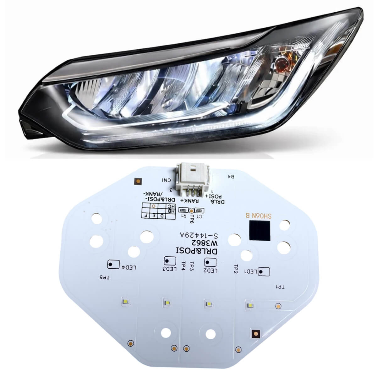 Honda City front headlight led DRL daytime running light module