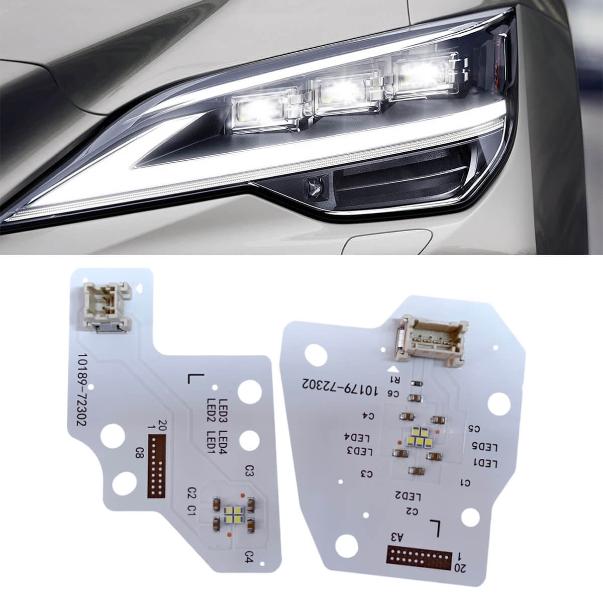 Lexus LS500 headlight LED daytime running light DRL module 10179-72302 10189-72302 10079-72302 10089-72302