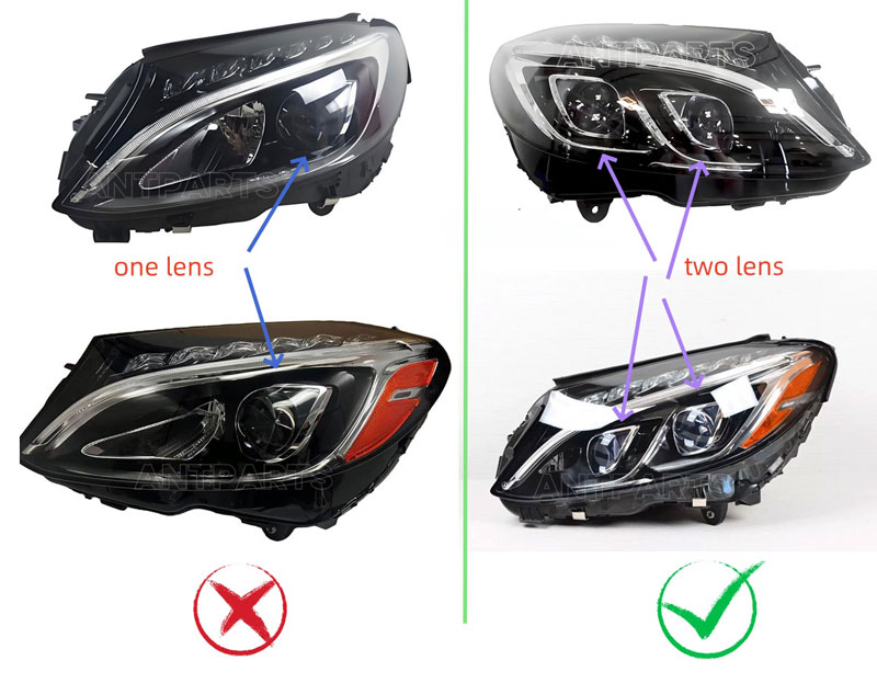 Mercedes-Benz W205 high version headlight 2015 2016 2017 year