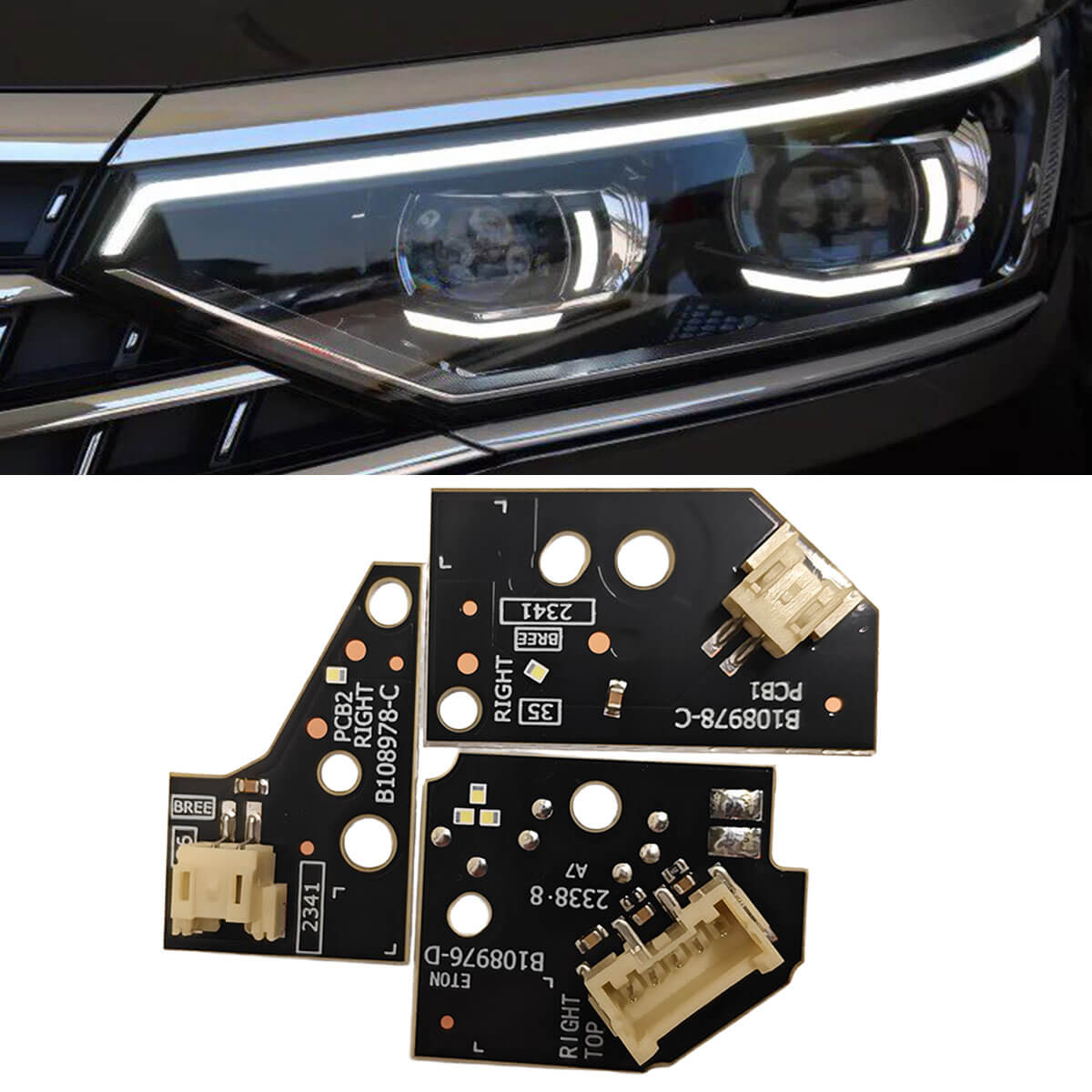 Passat B8.5 front headlight LED daytime running light DRL module baord B108977-C B108975-D B108978-C B108976-D