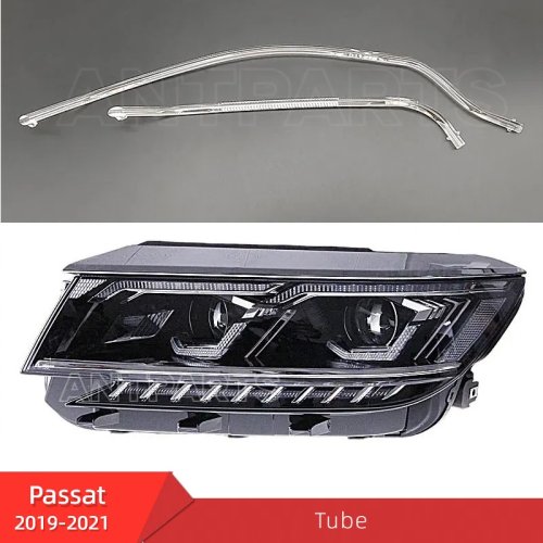 Passat front headlight DRL tube strip daytime running light guide circle pipe