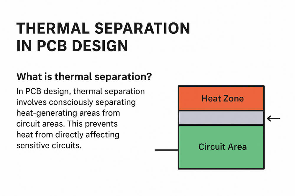 Schematic diagram of electrothermal separation PCB structure