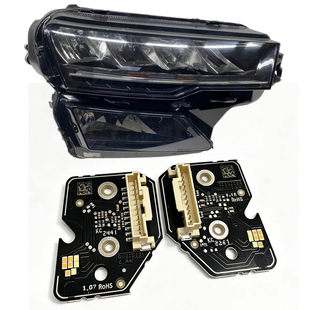 Skoda Karoq Kodiaq front headlight LED daytime running lights DRL module turn signal 566941645 566941646 00224256 00224257