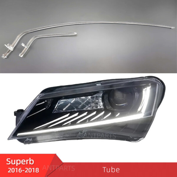 Skoda Superb DRL tube strip daytime running light guide circle repair kit 2016 2017 2018 year