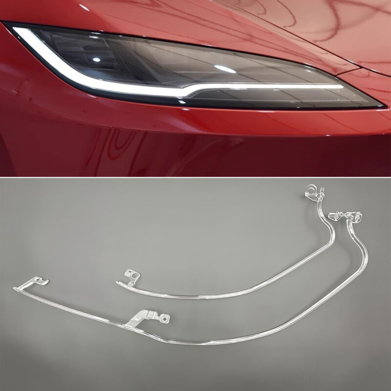 Tesla Model 3 front headlight daytime running light tube DRL guide pipe