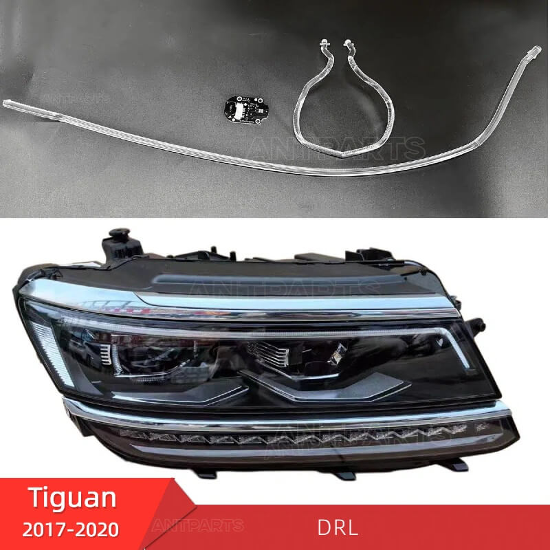 Tiguan front headlight daytime running lights tube DRL guide strip repair kit