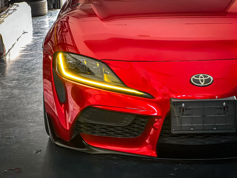 Toyota Supra CSL yellow DRL module daytime running light