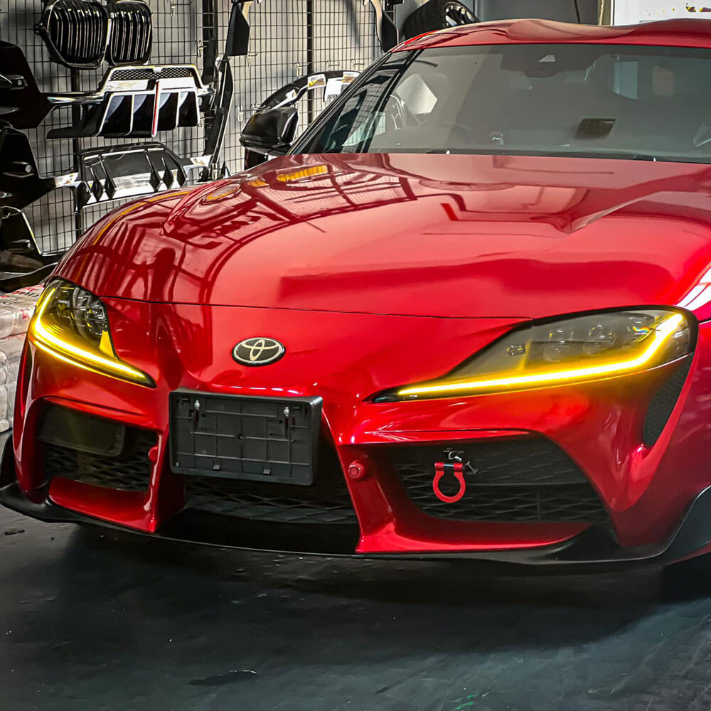 Toyota Supra GR A90 A91 CSL yellow DRL module daytime running light plug and play