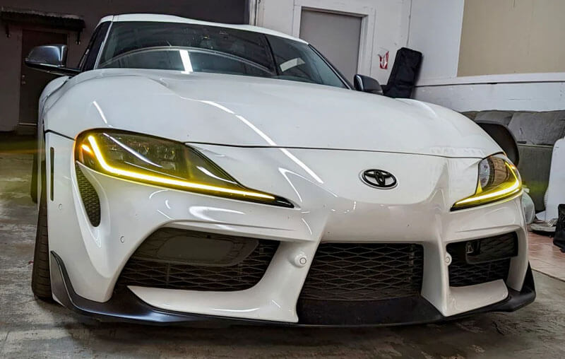 Toyota Supra GR A90 A91 CSL yellow DRL module daytime running light