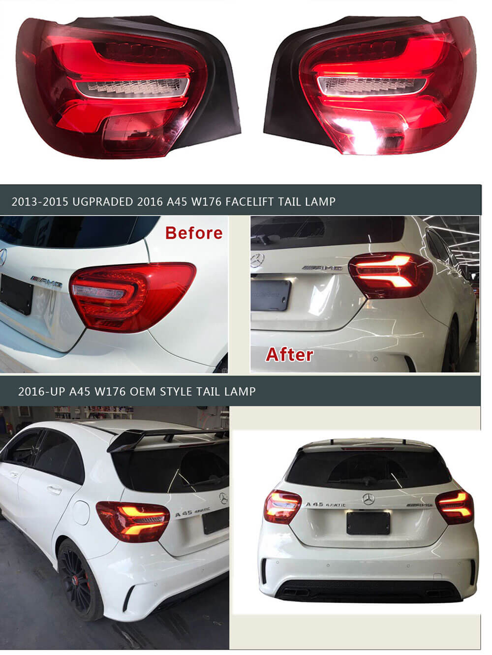 W176 tail light